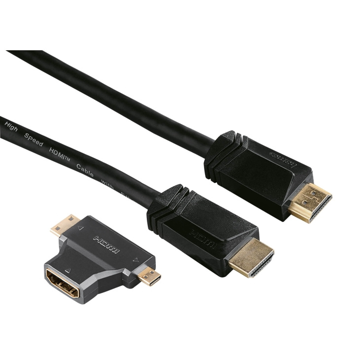 Hama Kabel HDMI Ethernet Adapter 1xHDMI-1xMicro 1xMini Guld 1.5m ryhmässä KODINELEKTRONIIKKA / Kaapelit & Sovittimet / HDMI / Kaapelit @ TP E-commerce Nordic AB (C30884)