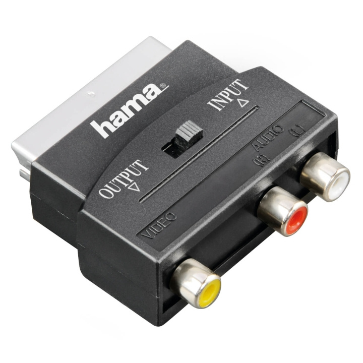 HAMA Sovitin 3xRCA-Scart Naaras-Uros I/O Musta ryhmässä KODINELEKTRONIIKKA / Kaapelit & Sovittimet / RCA / Sovittimet @ TP E-commerce Nordic AB (C30891)