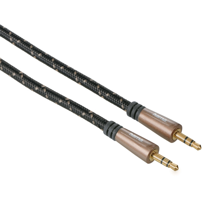 Hama Kabel Audio Pro 3.5mm-3.5mm Svart 1.5m ryhmässä KODINELEKTRONIIKKA / Kaapelit & Sovittimet / Analoginen ääni / 3.5 mm @ TP E-commerce Nordic AB (C30894)