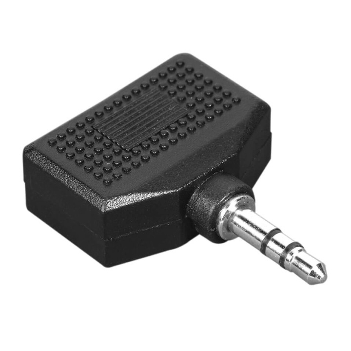 Hama Adapter Audio 2x3.5mm- 3.5mm 2xHona-Hane Svart ryhmässä KODINELEKTRONIIKKA / Kaapelit & Sovittimet / Analoginen ääni / Sovittimet @ TP E-commerce Nordic AB (C30898)