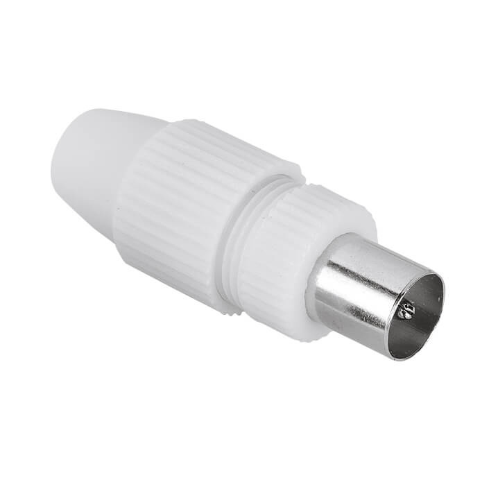 Hama Adapter Antenn Avskärmad Koax Hane Vit ryhmässä KODINELEKTRONIIKKA / Kaapelit & Sovittimet / Antennikaapelit & Tarvikkeet / Tarvikkeet @ TP E-commerce Nordic AB (C30904)