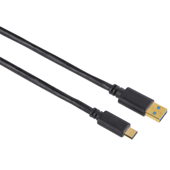 Hama Kabel USB-C-USB-A 3.1 Hane-Hane Guld Svart 1.8m ryhmässä TIETOKOONET & TARVIKKEET / Kaapelit & Sovittimet / USB / USB-C @ TP E-commerce Nordic AB (C30922)