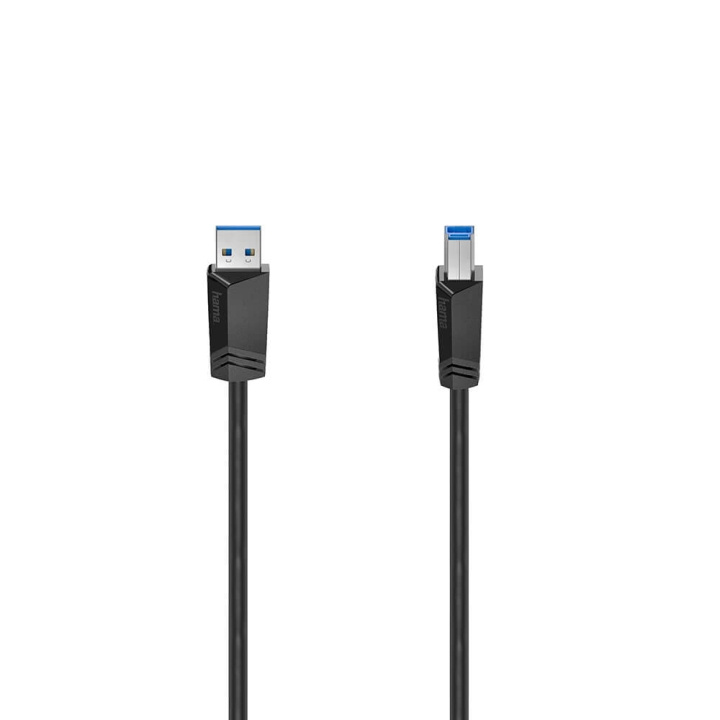 HAMA Cable USB 3.0 5 Gbit/s 1.5m Black ryhmässä TIETOKOONET & TARVIKKEET / Kaapelit & Sovittimet / USB / USB-A / Kaapelit @ TP E-commerce Nordic AB (C30966)
