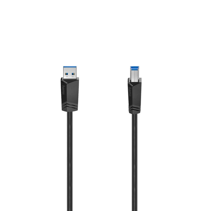 Hama Cable USB 3.0 5 Gbit/s 1.5m Black ryhmässä TIETOKOONET & TARVIKKEET / Kaapelit & Sovittimet / USB / USB-A / Kaapelit @ TP E-commerce Nordic AB (C30966)