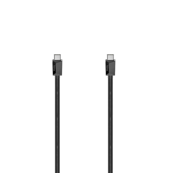 HAMA Cable USB-C USB 3.2 Gen2 10 Gbit/s 1m Black ryhmässä TIETOKOONET & TARVIKKEET / Kaapelit & Sovittimet / USB / USB-C @ TP E-commerce Nordic AB (C30974)