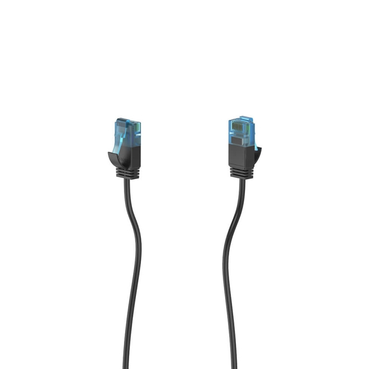 Hama Cable Network CAT6a Slim U/UTP 0.25m Black ryhmässä TIETOKOONET & TARVIKKEET / Kaapelit & Sovittimet / Verkko / Cat6 @ TP E-commerce Nordic AB (C30986)