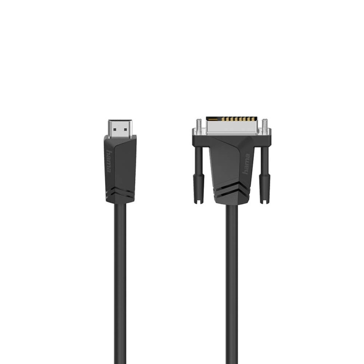 HAMA Cable HDMI to DVI/D Black 1.5m ryhmässä KODINELEKTRONIIKKA / Kaapelit & Sovittimet / HDMI / Kaapelit @ TP E-commerce Nordic AB (C31011)
