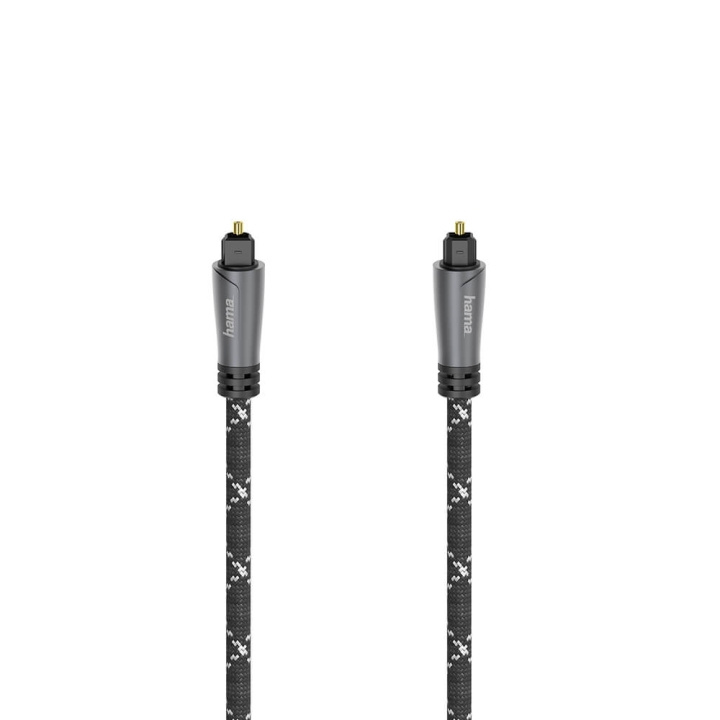 HAMA Cable ODT Metal Black 3.0m ryhmässä KODINELEKTRONIIKKA / Kaapelit & Sovittimet / Digitaalinen ääni @ TP E-commerce Nordic AB (C31021)