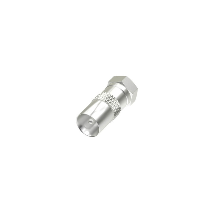 Hama Satellite Receiver Adapter F-Plug - Coax Plug ryhmässä KODINELEKTRONIIKKA / Ääni & Kuva / TV & Tarvikkeet / Tarvikkeet @ TP E-commerce Nordic AB (C31026)