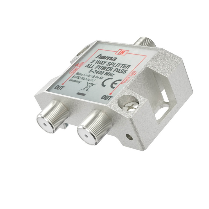 HAMA SAT Splitter 2-way Fully Shielded ryhmässä KODINELEKTRONIIKKA / Ääni & Kuva / TV & Tarvikkeet / Antennit & Tarvikkeet @ TP E-commerce Nordic AB (C31030)