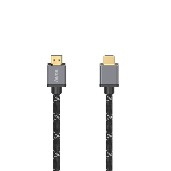 HAMA Cable HDMI Ultra High Speed 8K 48Gbit/s Metal 1.0m ryhmässä KODINELEKTRONIIKKA / Kaapelit & Sovittimet / HDMI / Kaapelit @ TP E-commerce Nordic AB (C31031)