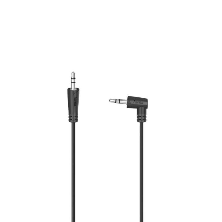 Hama Cable Audio 3.5-3.5 Angle Black 0.5m ryhmässä KODINELEKTRONIIKKA / Kaapelit & Sovittimet / Analoginen ääni / 3.5 mm @ TP E-commerce Nordic AB (C31037)