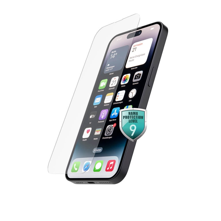 Hama Screen Protector Premium iPhone 14 Pro Max ryhmässä ÄLYPUHELIMET JA TABLETIT / Puhelimen suojakotelo / Apple / iPhone 14 @ TP E-commerce Nordic AB (C31052)