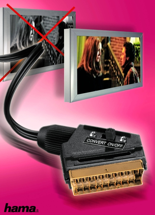 Hama Kabel Kit Scart-S-video Hane-Hane Guld Svart 5m ryhmässä KODINELEKTRONIIKKA / Kaapelit & Sovittimet / Scart @ TP E-commerce Nordic AB (C31083)