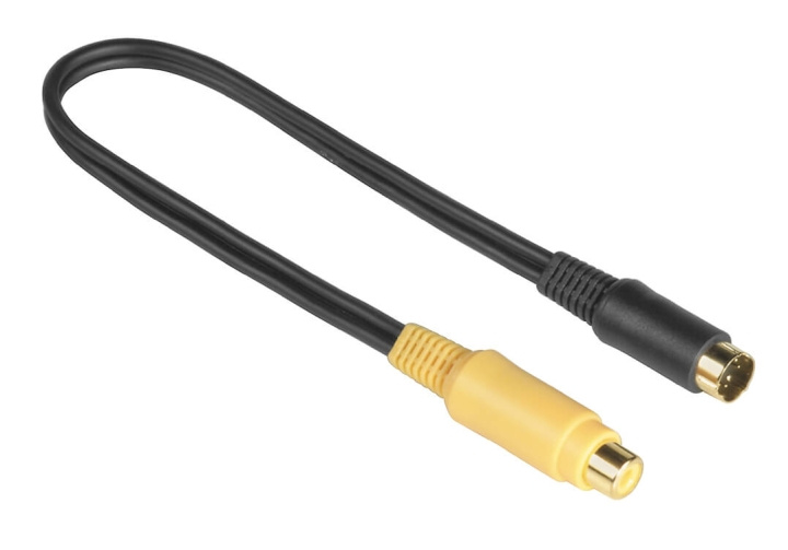 Hama Adapter S-VHS-RCA Hane-Hona Svart 0.2m ryhmässä KODINELEKTRONIIKKA / Kaapelit & Sovittimet / RCA / Sovittimet @ TP E-commerce Nordic AB (C31106)