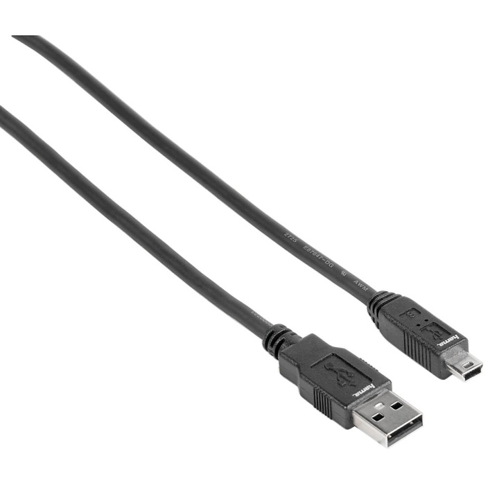 HAMA Johto USB A-USB B Mini B5-pin 1.8m Musta ryhmässä TIETOKOONET & TARVIKKEET / Kaapelit & Sovittimet / USB / USB-A / Kaapelit @ TP E-commerce Nordic AB (C31154)