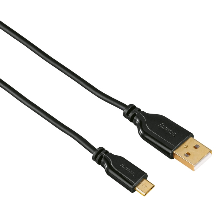 Hama Kabel USB-USB-Micro B Guld Svart 0.75m ryhmässä TIETOKOONET & TARVIKKEET / Kaapelit & Sovittimet / USB / Micro-USB / Kaapelit @ TP E-commerce Nordic AB (C31161)