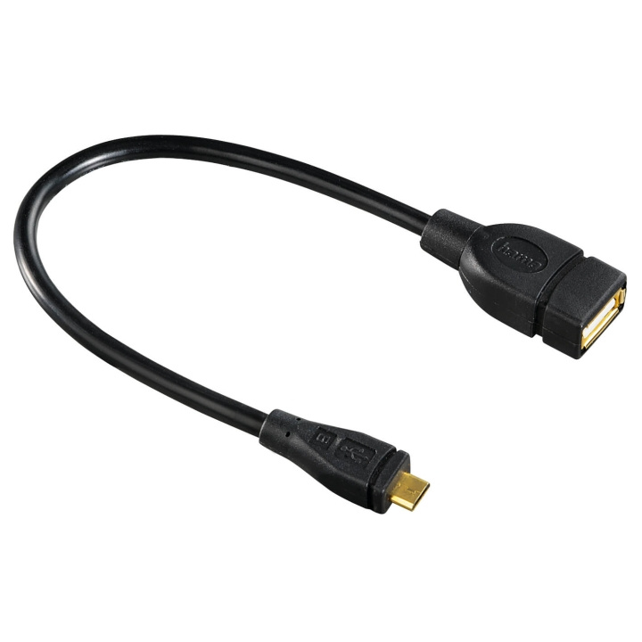 Hama Adapter USB-Micro OTG Hona-Hane Guld Svart ryhmässä TIETOKOONET & TARVIKKEET / Kaapelit & Sovittimet / USB / Micro-USB / Sovittimet @ TP E-commerce Nordic AB (C31165)