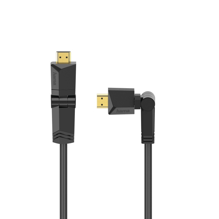 Hama Kabel HDMI Ethernet Roterande Guld Svart 3m ryhmässä KODINELEKTRONIIKKA / Kaapelit & Sovittimet / HDMI / Kaapelit @ TP E-commerce Nordic AB (C31185)