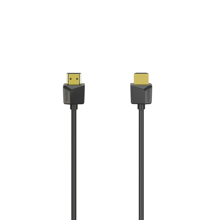 HAMA Kabel HDMI Ethernet Flexislim Svart 1.5m ryhmässä KODINELEKTRONIIKKA / Kaapelit & Sovittimet / HDMI / Kaapelit @ TP E-commerce Nordic AB (C31186)