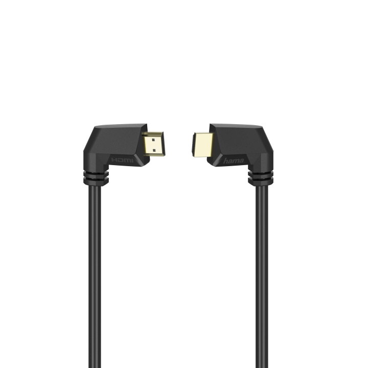 Hama Kabel HDMI Ethernet Vinklad Guld Svart 1.5m ryhmässä KODINELEKTRONIIKKA / Kaapelit & Sovittimet / HDMI / Kaapelit @ TP E-commerce Nordic AB (C31189)