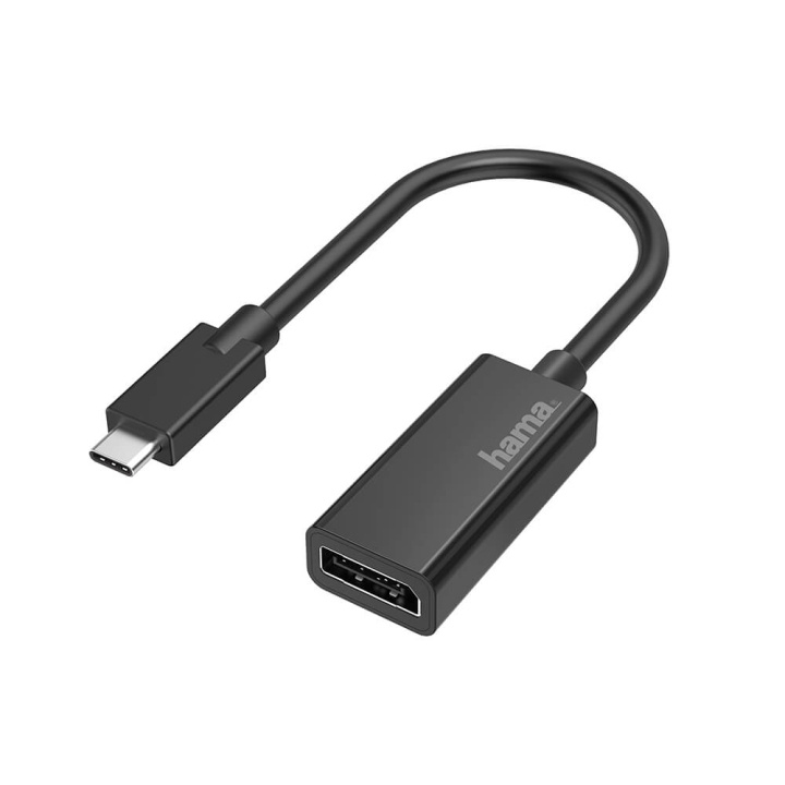 Hama Adapter Video USB-C to DisplayPort Ultra-HD 4K ryhmässä TIETOKOONET & TARVIKKEET / Kaapelit & Sovittimet / DisplayPort / Sovittimet @ TP E-commerce Nordic AB (C31205)