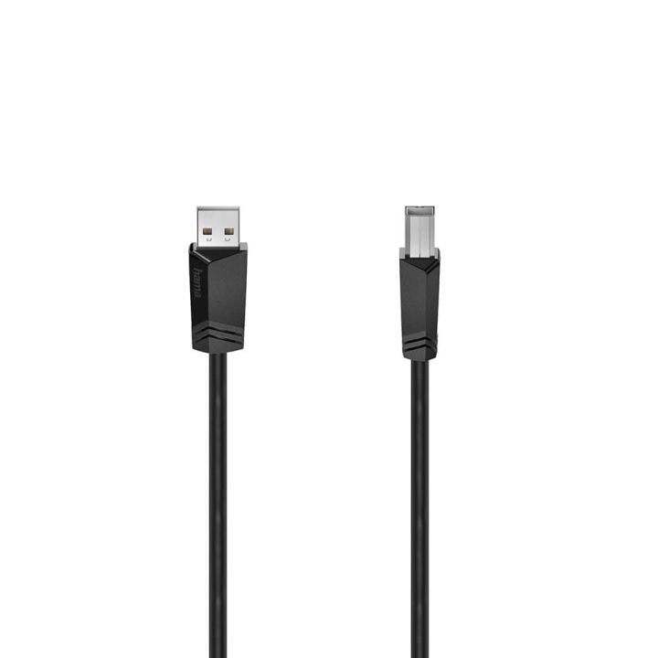 HAMA Cable USB 2.0 480 Mbit/s 1,5m Black ryhmässä TIETOKOONET & TARVIKKEET / Kaapelit & Sovittimet / USB / USB-A / Kaapelit @ TP E-commerce Nordic AB (C31210)