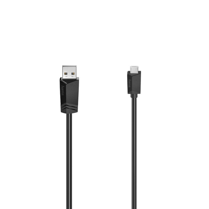 HAMA Cable Micro-USB 2.0 480 Mbit/s 1,5m Black ryhmässä TIETOKOONET & TARVIKKEET / Kaapelit & Sovittimet / USB / Micro-USB / Kaapelit @ TP E-commerce Nordic AB (C31214)