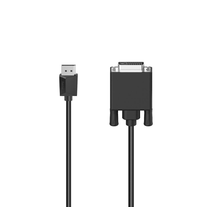 HAMA Cable DisplayPort to DVI Ultra-HD 4K Black 1.5m ryhmässä TIETOKOONET & TARVIKKEET / Kaapelit & Sovittimet / DisplayPort / Kaapelit @ TP E-commerce Nordic AB (C31217)