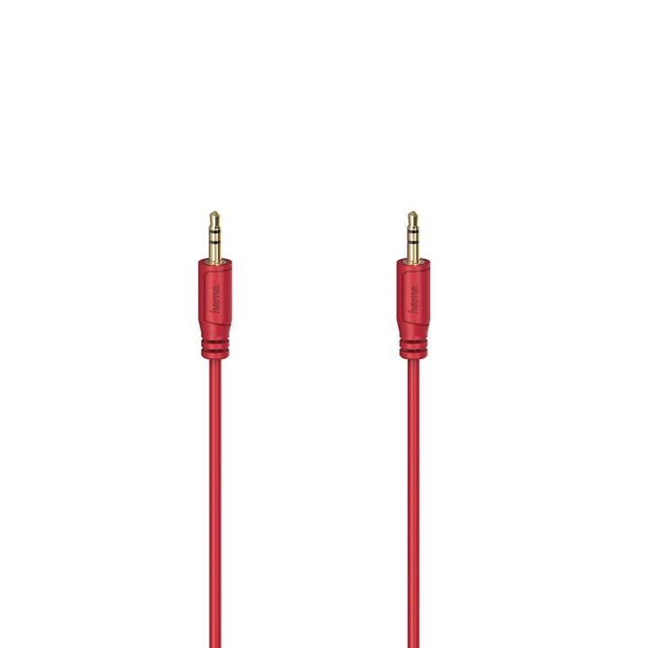 Hama Cable Audio Flexi-Slim 3.5mm-3.5mm Gold Red 0.75m ryhmässä KODINELEKTRONIIKKA / Kaapelit & Sovittimet / Analoginen ääni / 3.5 mm @ TP E-commerce Nordic AB (C31220)