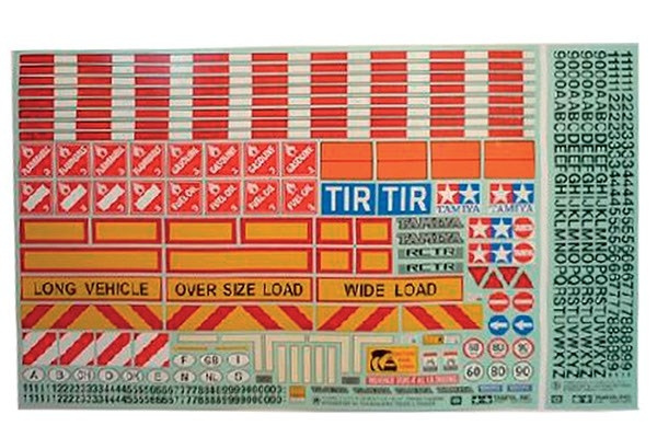 TAMIYA 1/14 Tractor/Trailer Sticker ryhmässä LELUT, TUOTTEET LAPSILLE JA VAUVOILLE / Radio-ohjattava / Varaosat ja lisävarusteet / TAMIYA @ TP E-commerce Nordic AB (C31505)