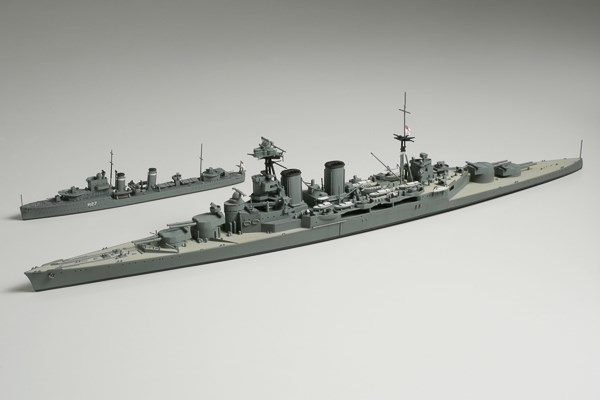 TAMIYA 1/700 British Battle Cruiser Hood & E Class Destro ryhmässä URHEILU, VAPAA-AIKA JA HARRASTUS / Harrastus / Muovimallit / Sotilasajoneuvot (maa) @ TP E-commerce Nordic AB (C31533)