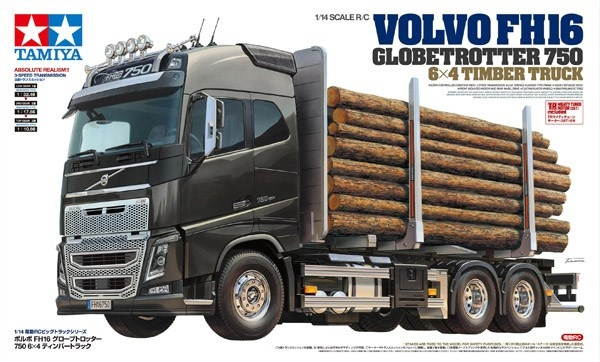 TAMIYA 1:14 R/C Volvo FH16 Globetrotter 750 6x4 Timber Tr ryhmässä LELUT, TUOTTEET LAPSILLE JA VAUVOILLE / Radio-ohjattava / Radio-ohjattavat autot @ TP E-commerce Nordic AB (C31568)