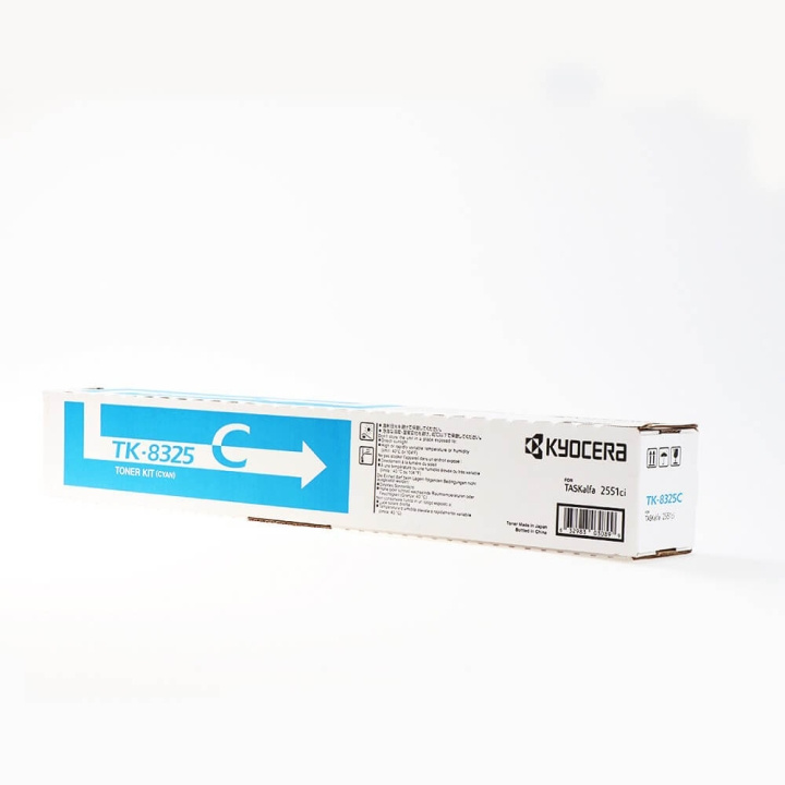 Kyocera Toner 1T02NPCNL0 TK-8325 Cyan ryhmässä TIETOKOONET & TARVIKKEET / Tulostimet & Tarvikkeet / Musteet ja väriaineet / Toner / Kyocera @ TP E-commerce Nordic AB (C32236)