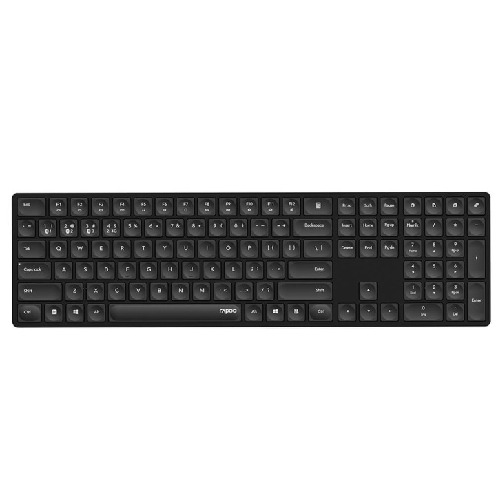 RAPOO Keyboard E8020 Wireless Multi-Mode Ultra-Slim ryhmässä TIETOKOONET & TARVIKKEET / Hiiret & Näppäimistöt / Näppäimistöt / Langattomat @ TP E-commerce Nordic AB (C32262)