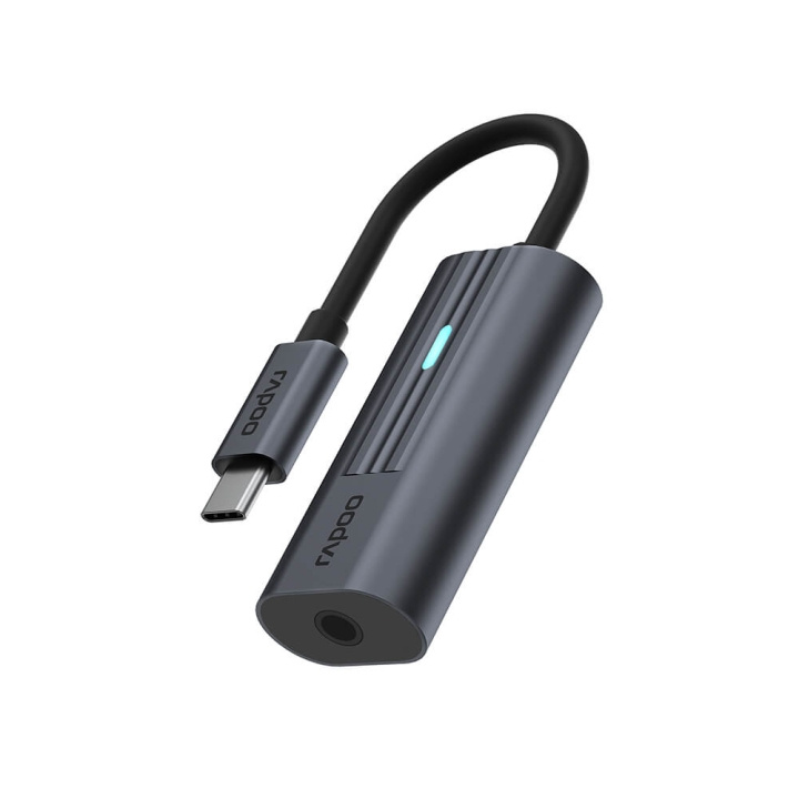 Rapoo USB-C Adapter UCA-1002 USB-C to 3.5mm Audio Adapter ryhmässä KODINELEKTRONIIKKA / Kaapelit & Sovittimet / Analoginen ääni / Sovittimet @ TP E-commerce Nordic AB (C32268)