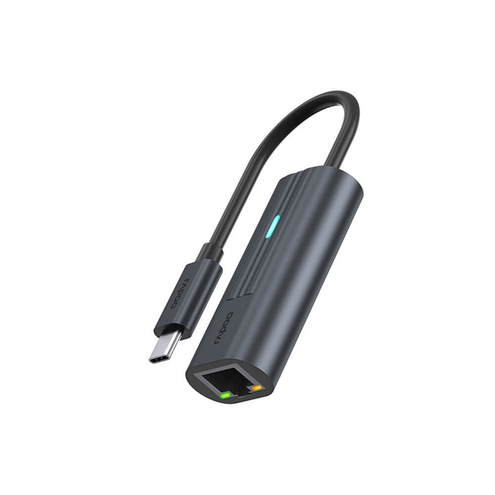 RAPOO USB-C Adapter UCA-1006 USB-C to Gigabit LAN Adapter ryhmässä TIETOKOONET & TARVIKKEET / Kaapelit & Sovittimet / Verkko / Sovittimet & Liittimet @ TP E-commerce Nordic AB (C32271)
