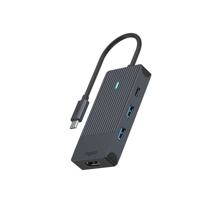 RAPOO USB-C Multiport UCM-2001 4-in-1 USB-C Adapter ryhmässä TIETOKOONET & TARVIKKEET / Tietokonetarvikkeet / USB-telakat @ TP E-commerce Nordic AB (C32272)