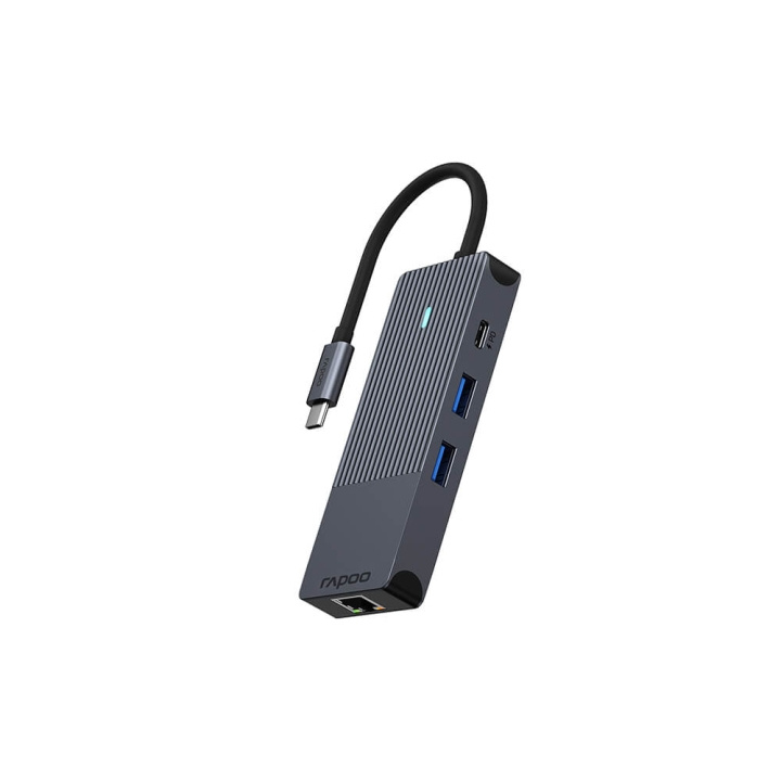 RAPOO USB-C Multiport UCM-2004 8-in-1 USB-C Adapter ryhmässä TIETOKOONET & TARVIKKEET / Tietokonetarvikkeet / USB-telakat @ TP E-commerce Nordic AB (C32274)