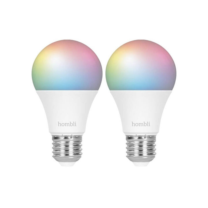 Hombli Smart Lampa E27 9W RGB Promo 2-Pack CCT ryhmässä KODINELEKTRONIIKKA / Valaistus / LED-lamput @ TP E-commerce Nordic AB (C32282)