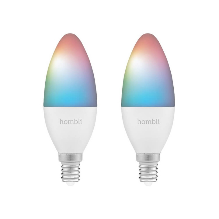 Hombli Smart Lampa E14 RGB Promo 2-Pack CCT ryhmässä KODINELEKTRONIIKKA / Valaistus / LED-lamput @ TP E-commerce Nordic AB (C32283)