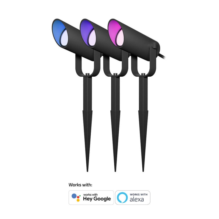 Hombli Outdoor Smart Spot Light 3-pack RGB CCT Black ryhmässä KOTI, TALOUS JA PUUTARHA / Sähkö & Valaistus / Ulkovalaistus / Puutarhavalaistus @ TP E-commerce Nordic AB (C32317)