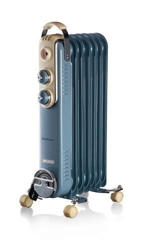 Ariete Vintage oilradiator 1500w 7 fins, Blue ryhmässä KOTI, TALOUS JA PUUTARHA / Tuulettimet ja ilmastointilaitteet / Lämpöpatterit @ TP E-commerce Nordic AB (C32433)