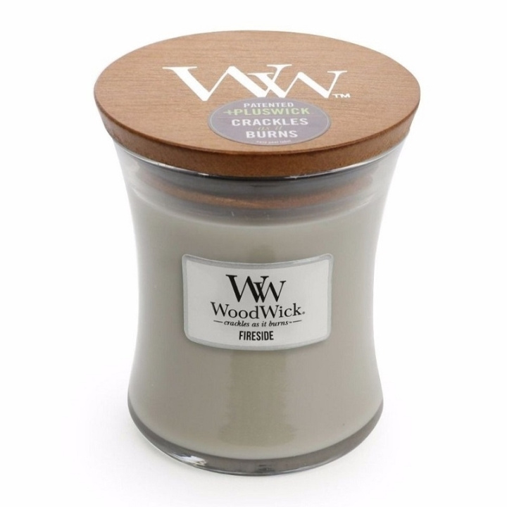 WoodWick Medium - Fireside ryhmässä KAUNEUS JA TERVEYS / Tuoksut & Parfyymit / Muut tuoksut / Tuoksukynttilät @ TP E-commerce Nordic AB (C32521)