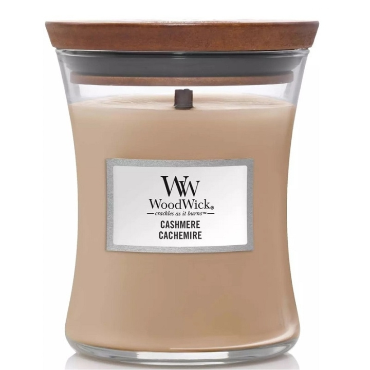 WoodWick Medium - Cashmere ryhmässä KAUNEUS JA TERVEYS / Tuoksut & Parfyymit / Muut tuoksut / Tuoksukynttilät @ TP E-commerce Nordic AB (C32527)