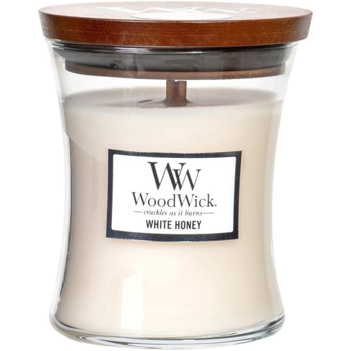 WoodWick Medium - White Honey ryhmässä KAUNEUS JA TERVEYS / Tuoksut & Parfyymit / Muut tuoksut / Tuoksukynttilät @ TP E-commerce Nordic AB (C32528)