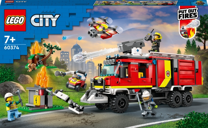 LEGO City Fire 60374 - Paloesimiehen paloauto ryhmässä LELUT, TUOTTEET LAPSILLE JA VAUVOILLE / Leikkikalut, Askartelu &Pelit / Rakennuslelut / Lego @ TP E-commerce Nordic AB (C32765)