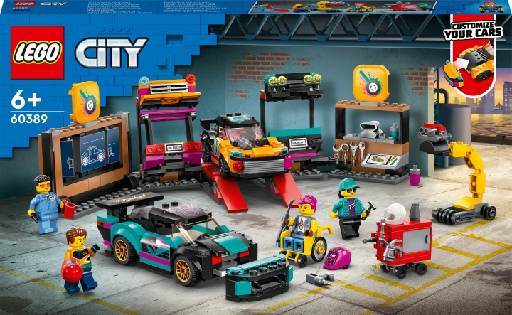 LEGO City Great Vehicles 60389 - Autojen tuunaustalli ryhmässä LELUT, TUOTTEET LAPSILLE JA VAUVOILLE / Leikkikalut, Askartelu &Pelit / Rakennuslelut / Lego @ TP E-commerce Nordic AB (C32770)