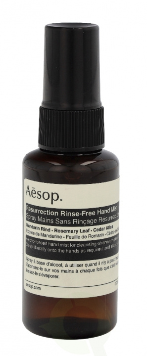 Aesop Resurrection Rinse-Free Hand Mist carton @ 1 piece x 50 ml ryhmässä KAUNEUS JA TERVEYS / Terveydenhoito / Käsien desinfiointi @ TP E-commerce Nordic AB (C33007)