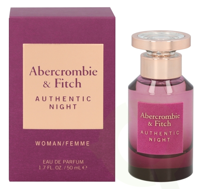 Abercrombie & Fitch Authentic Night Women Edp Spray carton @ 1 bottle x 50 ml ryhmässä KAUNEUS JA TERVEYS / Tuoksut & Parfyymit / Parfyymit / Naisten Tuoksut @ TP E-commerce Nordic AB (C33051)